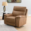 Chavis Brown Power Motion Recliner w/USB & Power Headrest - Ornate Home