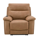 Chavis Brown Power Motion Recliner w/USB & Power Headrest - Ornate Home
