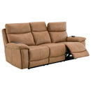 Chavis Brown Power Motion Sofa w/USB & Power Headrest - Ornate Home