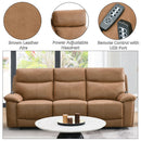 Chavis Brown Power Motion Sofa w/USB & Power Headrest - Ornate Home