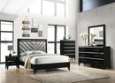Chelsie Black Nightstand - Ornate Home