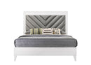Chelsie Gray/White Eastern King Bed - Ornate Home