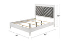Chelsie Gray/White Eastern King Bed - Ornate Home