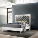 Chelsie Gray/White Queen Bed - Ornate Home