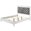 Chelsie Gray/White Queen Bed - Ornate Home