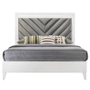 Chelsie Gray/White Queen Bed - Ornate Home