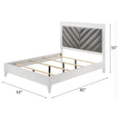 Chelsie Gray/White Queen Bed - Ornate Home