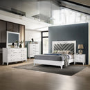 Chelsie Gray/White Queen Bed - Ornate Home