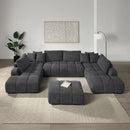 Chosen Gray Chenille 3-Piece Double Chaise Sectional - Ornate Home