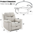 Chriki Beige Power Recliner - Ornate Home