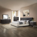 Clayten Beige/Espresso Queen Bed - Ornate Home