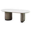 Clayten Engineering Top/Light Oak Coffee Table - Ornate Home