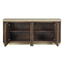 Clayten Natural Marble Top/Brown Oak Server - Ornate Home