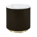 Clayten White/Espreeso End Table - Ornate Home