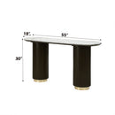 Clayten White/Espreeso Sofa Table - Ornate Home