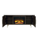 Clayten White/Espresso Server w/Marble Top & Fireplace - Ornate Home