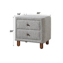 Cleo Gray Nightstand - Ornate Home