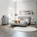 Cleo Gray Queen Bed - Ornate Home