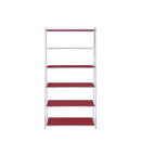 Coleen Red/Chrome Bookshelf - Ornate Home
