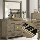 Colton Antique White Oak Dresser - Ornate Home
