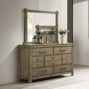 Colton Antique White Oak Mirror - Ornate Home