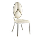Cyrene Beige/Antique White Side Chair (Set of 2) - Ornate Home