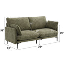 Dalton Green Sofa w/2 Pillows - Ornate Home