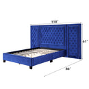 Damazy Blue Queen Bed - Ornate Home