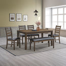 Damica Brown/Walnut Bench - Ornate Home