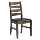 Damica Brown/Walnut Side Chair (Set of 2) - Ornate Home
