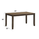 Damica Walnut Dining Table - Ornate Home