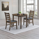 Damica Walnut Round Dining Table - Ornate Home