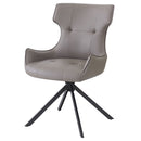 Damita Camel/Black Swivel Side Chair (Set of 2) - Ornate Home