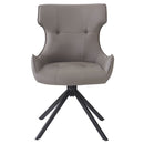 Damita Camel/Black Swivel Side Chair (Set of 2) - Ornate Home