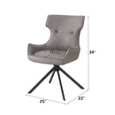 Damita Camel/Black Swivel Side Chair (Set of 2) - Ornate Home