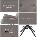 Damita Camel/Black Swivel Side Chair (Set of 2) - Ornate Home