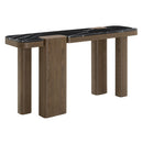 Dana Faux Marble Top/Black/Dark Walnut Console Table - Ornate Home