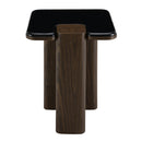 Dana Natural Marble Top/Dark Walnut End Table - Ornate Home