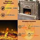 Danae Antique Silver Fireplace - Ornate Home