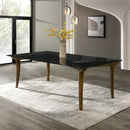 Danzel Glass Top/Vintage Oak Dining Table - Ornate Home