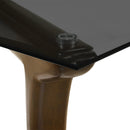 Danzel Glass Top/Vintage Oak Dining Table - Ornate Home