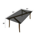 Danzel Glass Top/Vintage Oak Dining Table - Ornate Home