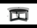 Dara Natural Marble Top/Black Coffee Table 32" W - Ornate Home