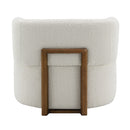 Darius Beige Boucle Accent Chair w/Pillow - Ornate Home