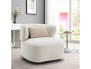Darius Beige Boucle Accent Chair w/Pillow - Ornate Home