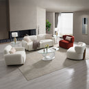 Darius Beige Boucle Chair w/Pillow - Ornate Home