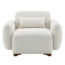 Darius Beige Boucle Chair w/Pillow - Ornate Home
