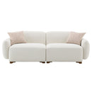 Darius Beige Boucle Sofa w/2 Pillows - Ornate Home