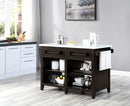 Darwid White/Espresso Kitchen Island - Ornate Home