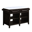 Darwid White/Espresso Kitchen Island - Ornate Home